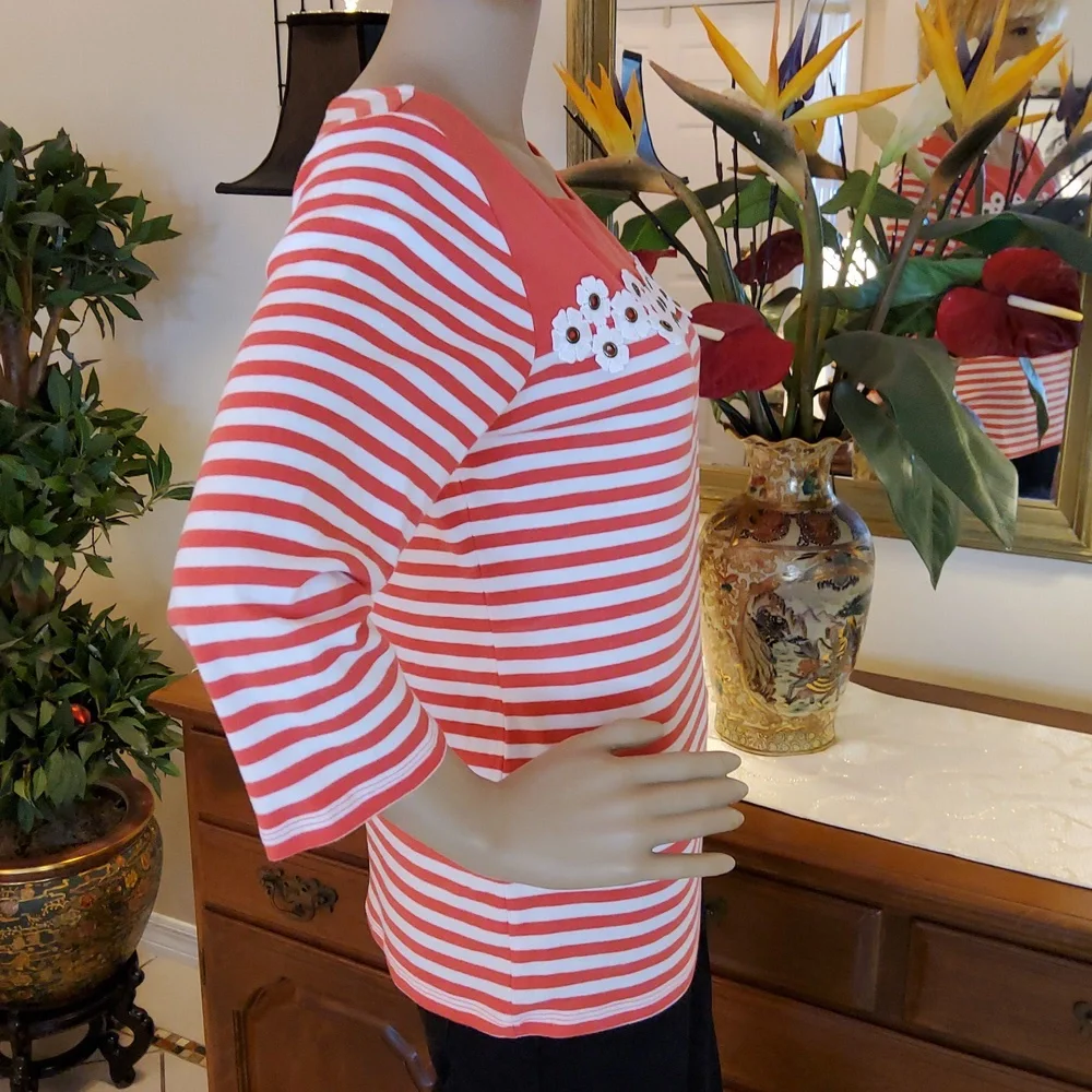 Embellished Stripe Top from Rafaella - Picture 8 of 10